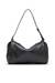 Black Load-D-Shoulder bag in brushed laminated PU