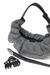 Black Grab-D S-Small scrunched hobo bag in crystal denim