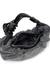 Black Grab-D S-Small scrunched hobo bag in crystal denim