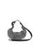 Black Grab-D S-Small scrunched hobo bag in crystal denim