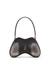 Black Double-D-Rigid shoulder bag in brushed PU