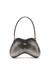 Black Double-D-Rigid shoulder bag in brushed PU