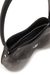 Black Double-D-Rigid shoulder bag in brushed PU