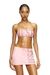 Pink Bandeau bikini top with maxi logo