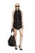 Black Denim button-front miniskirt
