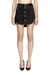 Black Denim button-front miniskirt