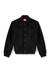 Black Padded bomber jacket in wool blend