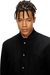 Black Padded bomber jacket in wool blend