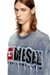 Blue Cotton jumper with denim logo patch