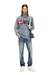 Blue Cotton jumper with denim logo patch
