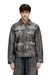 Black Leather jacket with trompe l'oeil pockets