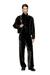 Black Track pants in treated velvet
