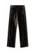 Black Track pants in treated velvet