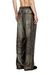 Black Elasticated pants in denim-look viscose