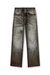 Black Elasticated pants in denim-look viscose