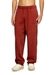 Red Drawstring pants with ribbed trim