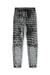 Black Elasticated pants in devoré houndstooth