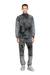 Black Elasticated pants in devoré houndstooth