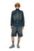 Black Sweat shorts in mixed denim-look jersey