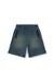 Black Sweat shorts in mixed denim-look jersey