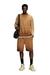Brown Sweat shorts with phoenix devoré