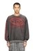 Dark Grey Cotton sweatshirt with Oval D print