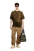 Green Jersey t-shirt with logo Military Green