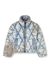 Brown Padded jacket in argyle-quilted devoré denim