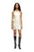 Silver Mini dress with draping