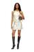 Silver Mini dress with draping
