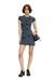 Dark Blue Mini dress in denim-look jersey