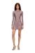 Pink Lycra dress with bouclé print