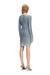 Blue Houndstooth dress with floating yarns