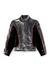 Dark Grey Track jacket in treated velvet