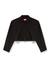 Black Cropped jacket in tailoring fabric and nylon
