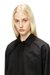 Black Cropped jacket in tailoring fabric and nylon