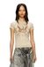Brown Phoenix T-shirt with rhinestones
