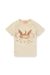 Brown Phoenix T-shirt with rhinestones
