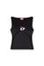 Black Nylon jersey top with ruching