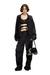 Black Denim-look vest top with wrap ties