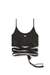 Black Denim-look vest top with wrap ties