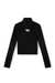 Black Rib-knit top