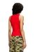 Red Rib-knit top with small logo plaque