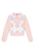 Pink Cut-out jumper in argyle wool