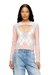 Pink Cut-out jumper in argyle wool