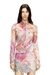 Pink Stretch-viscose shirt with Heraldic print