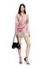 Pink Stretch-viscose shirt with Heraldic print