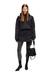 Black Crinkled mini skirt with utility pockets