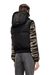 Black Hooded down vest in crinkled nylon