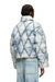 Light Blue Puffer jacket in argyle-quilted devoré shell